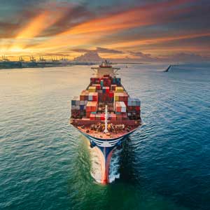 Ship with cargo