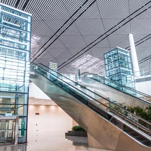 Escalators in the mall